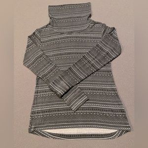 Eddie Bauer Patterned Long Sleeve Turtle Neck